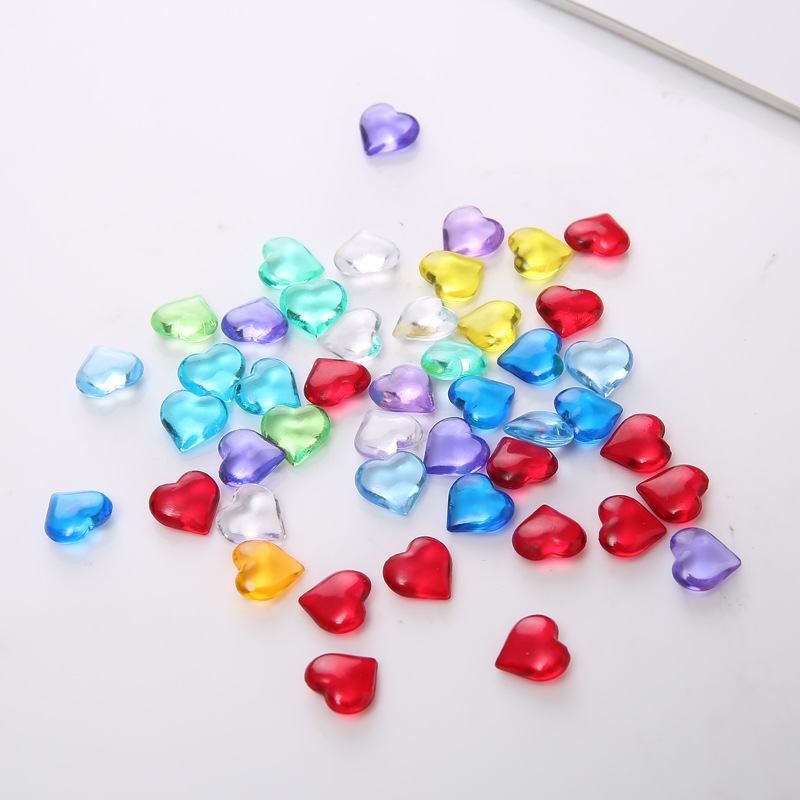 Board Game Verdant - 100PCS 10*4mm 하트 모양 아크릴 투명한
