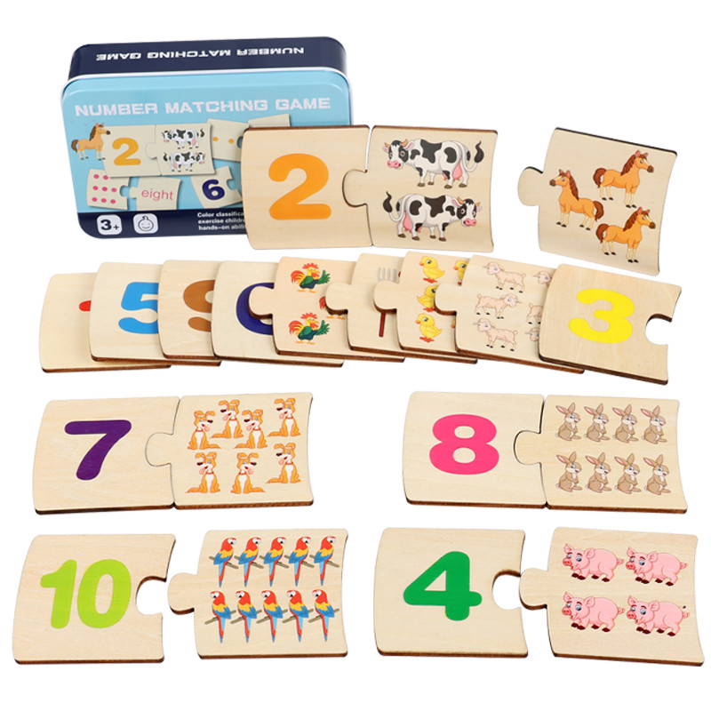 Board Game For Kids - 어린이 철제 상자 숫자 학습 나무