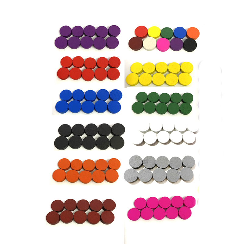 Board Game Sequence - 게임 토큰 100 PCS 나무 게임