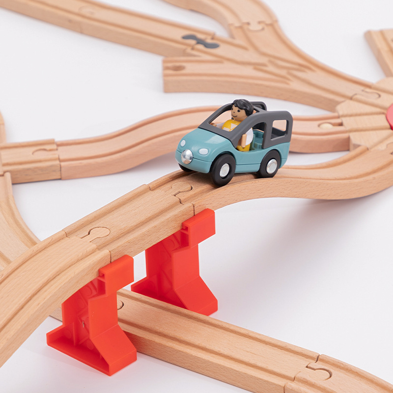새로운 나무 트랙 액세서리 너도밤나무 목재 철도 기차  - Hot Wheels Car Track Sets 리뷰 및 가격