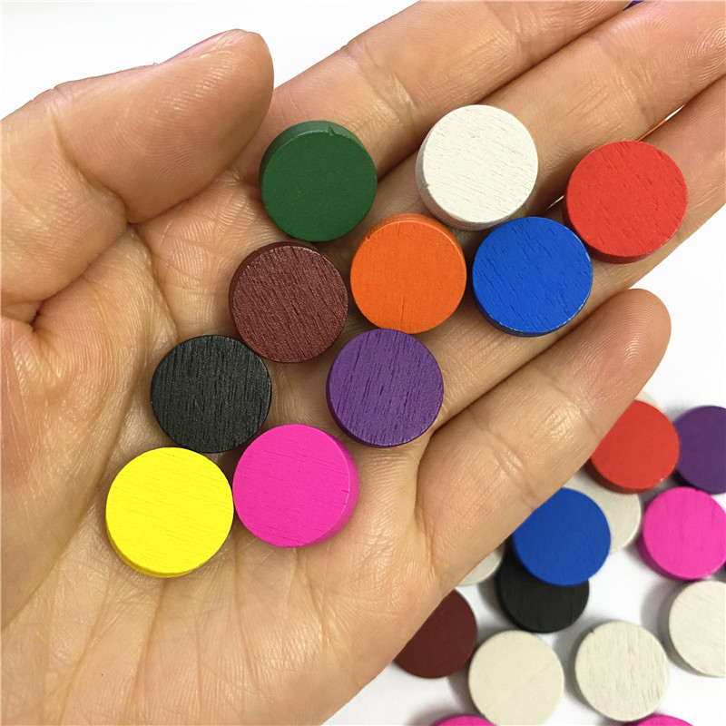 50 조각 15*5MM 11 색 나무 디스크 디스크 전 - Board Game Verdant 리뷰 및 가격