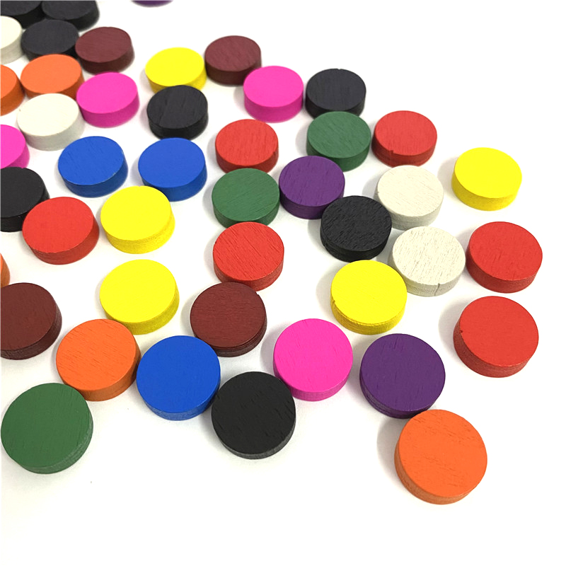 50 조각 15*5MM 11 색 나무 디스크 디스크 전 - Board Game Verdant 리뷰 및 가격