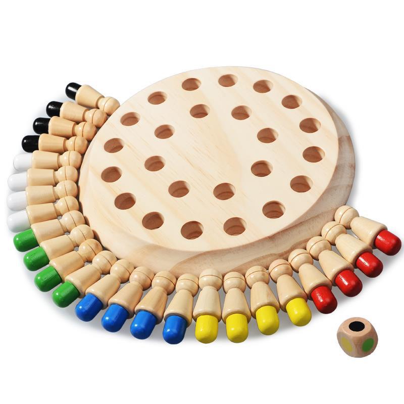 나무 메모리 일치 스틱 체스 컬러 게임 보드 퍼즐 몬테 - Board Game Oath 리뷰 및 가격