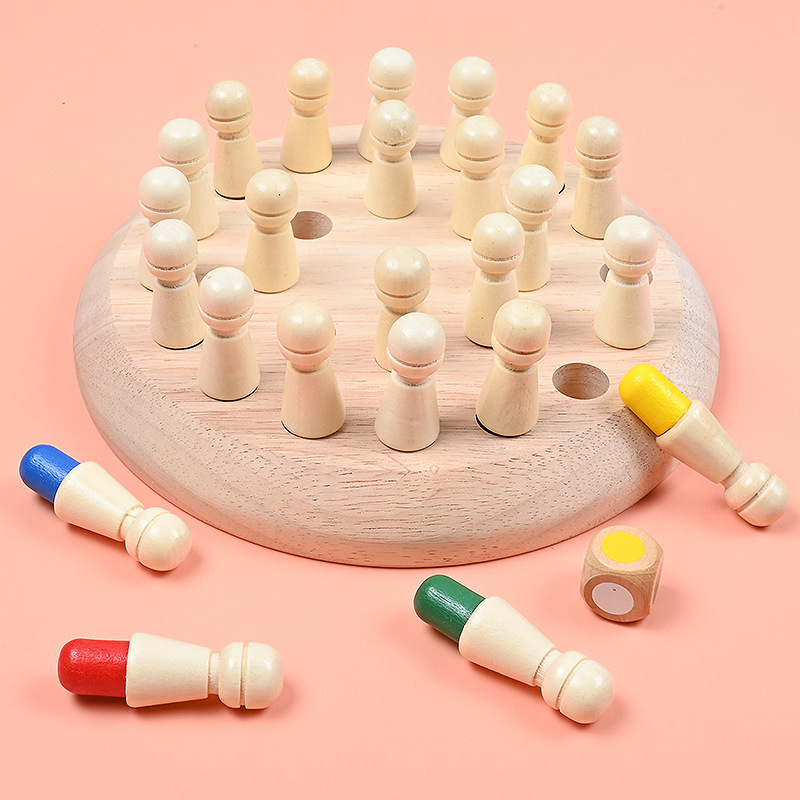 나무 메모리 일치 스틱 체스 컬러 테이블 게임 보드 퍼 - Board Game Oath 리뷰 및 가격