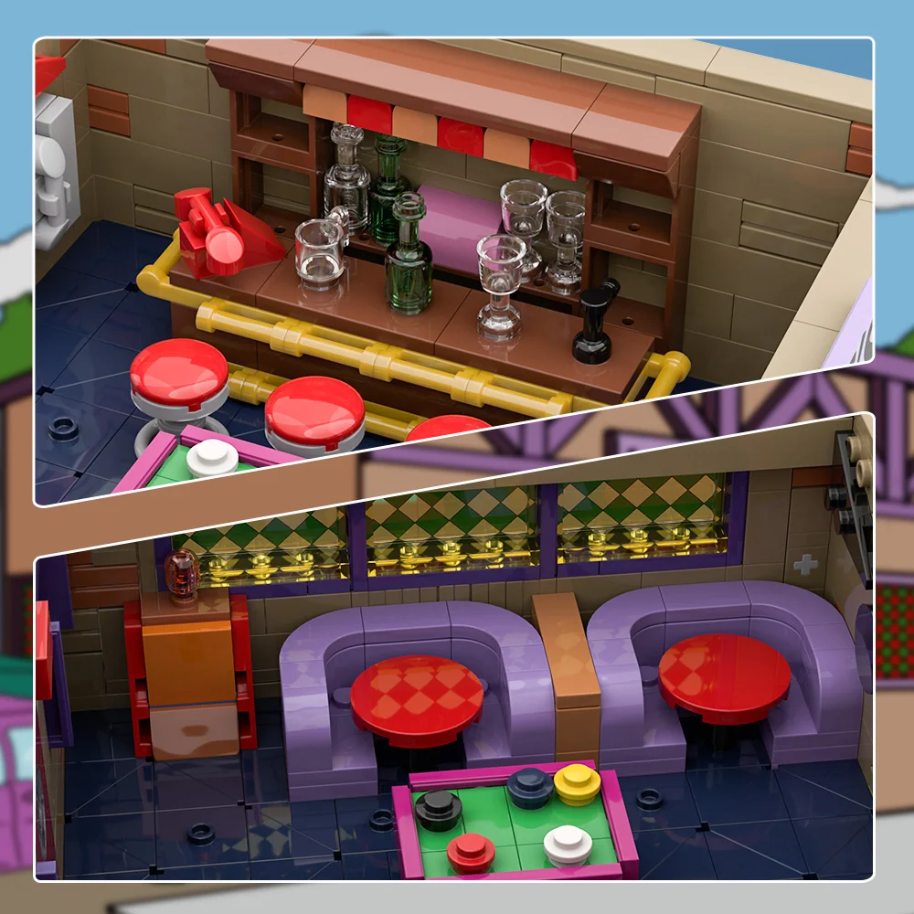 고브릭스 MOC 심슨 모듈러 모에의 선술집 빌딩 블록  - Board Game Jumanji 리뷰 및 가격