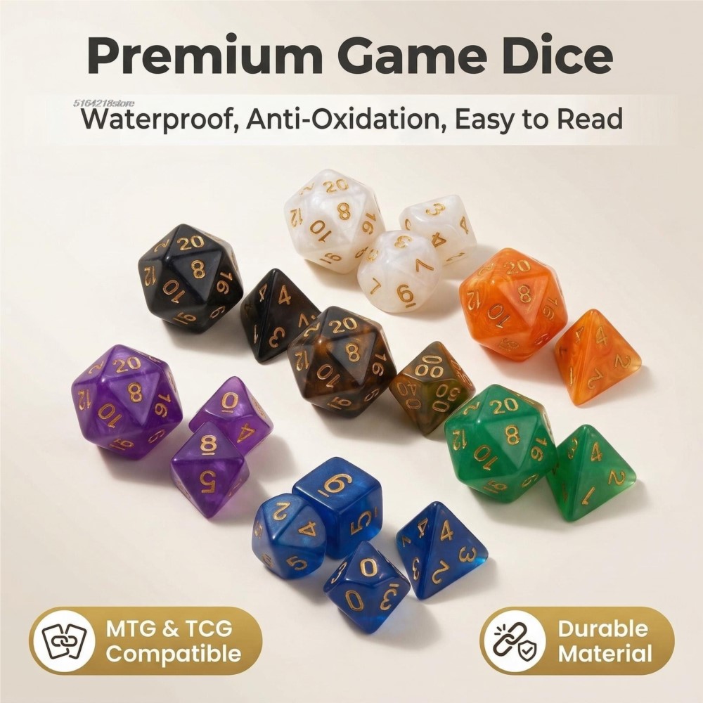 7pcs 세트 주사위 보드 게임 롤링 주사위 갤럭시 테 - Board Game Verdant 리뷰 및 가격